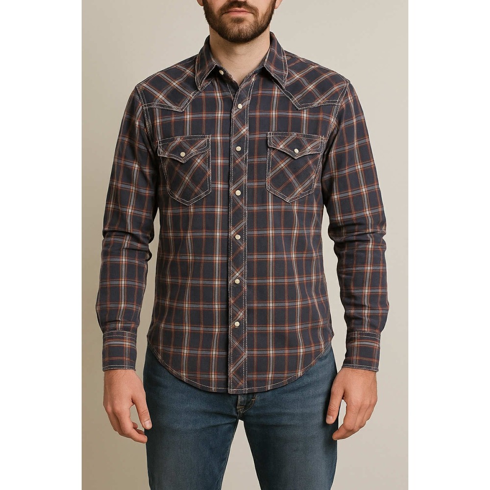 Ariat Men's Plaid Long Sleeve Pearl‎ Snap Button Shirt Size 2XL/TTG